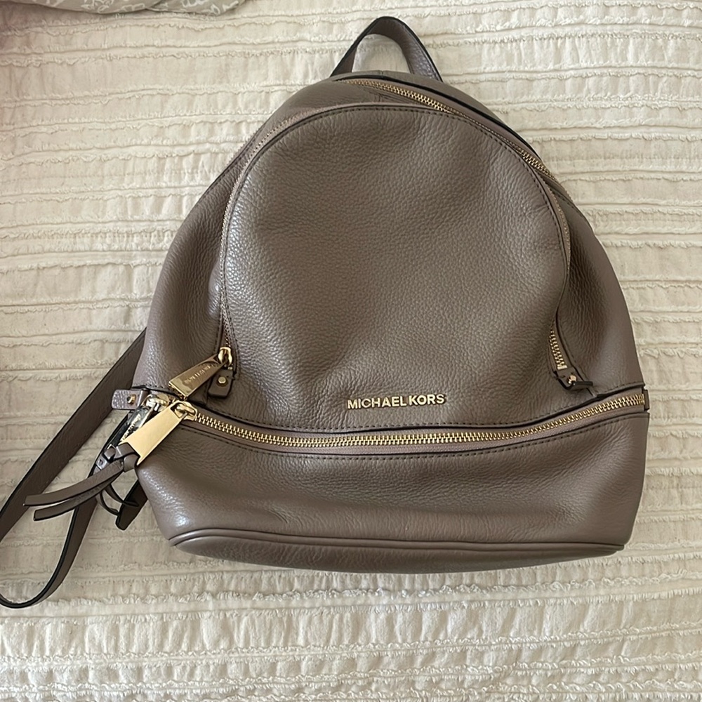 Taupe Michael Kors mini Backpack